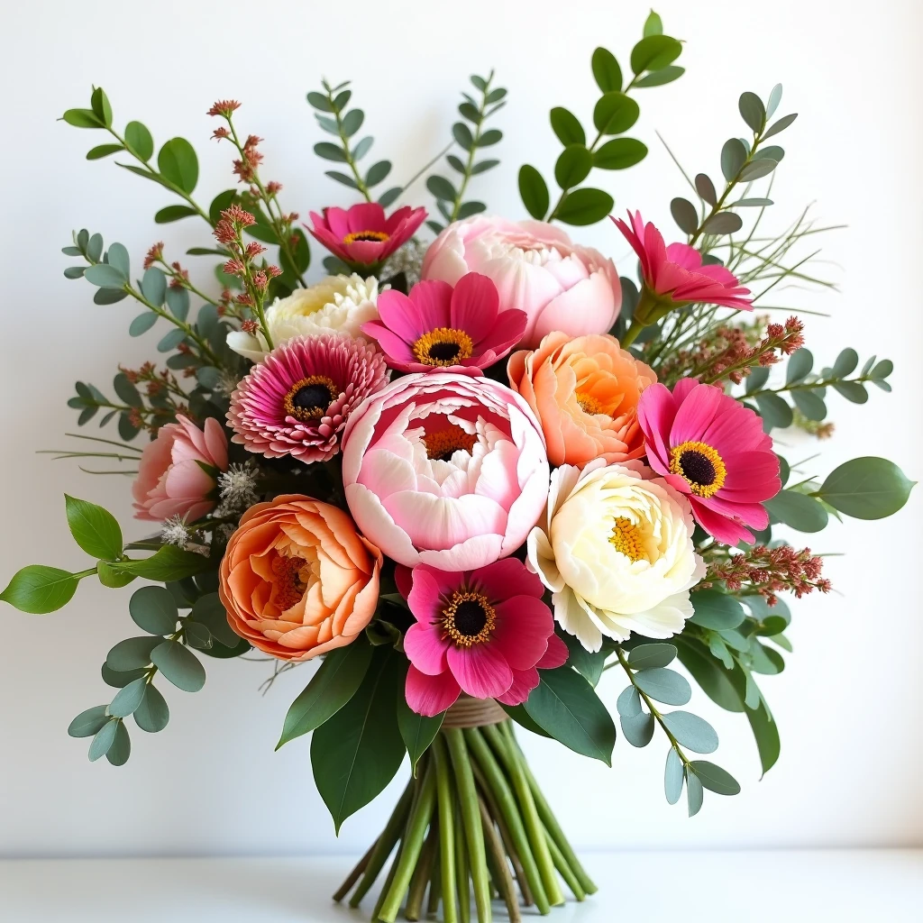 Modern mixed flower display